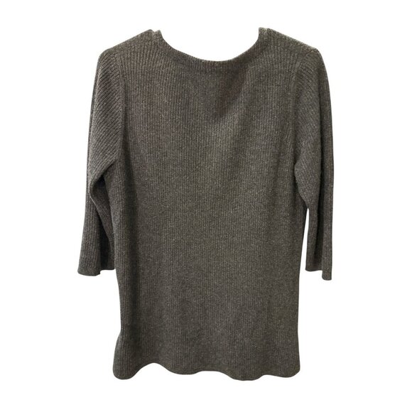 Neiman Marcus Cashmere Collection Grey V-Neck Sweater Large 100% Cashmere EUC - Picture 7 of 7